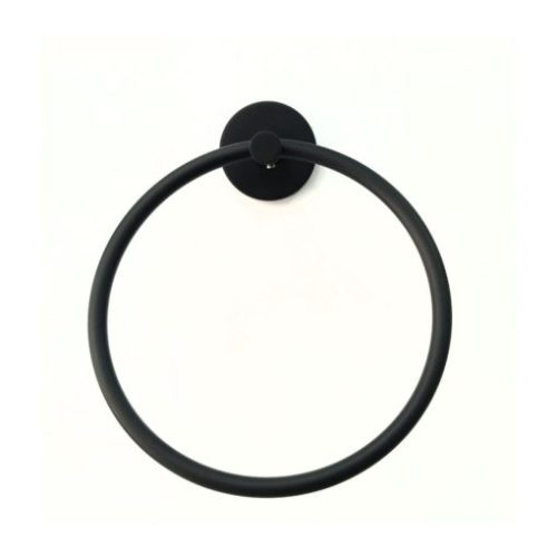 Otel Tipi Siyah Yuvarlak Havluluk