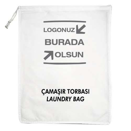 Otel Logo Baskılı Tela Çamaşır Torbası
