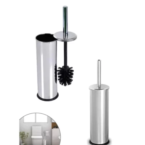 Otel Tipi Piramit Kapaklı Tuvalet Fırçası Paslanmaz