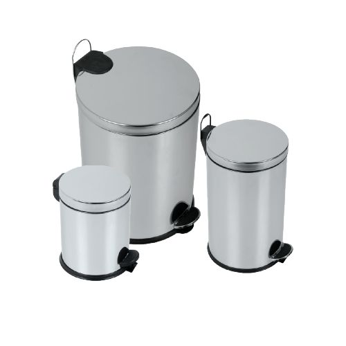 Pedallı Paslanmaz Çöp Kovası 5 litre
