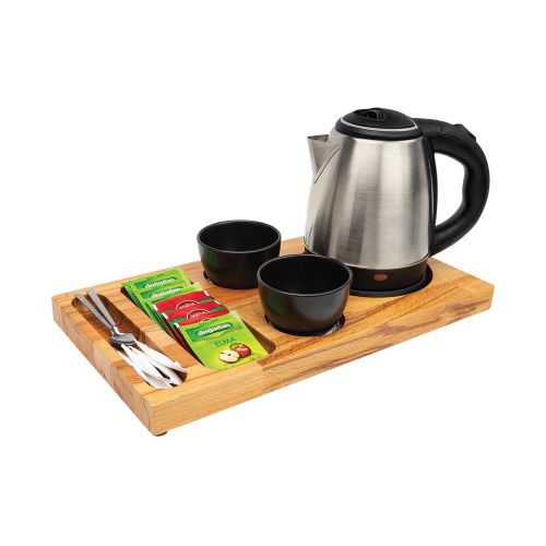 ahsap-Standart-Karsilama-Tepsi-ekipmer Otel Tipi Ahşap İkram Tepsisi